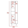 Pemberly Row 5 Shelf Engineered Wood Pantry in Light Gray/White