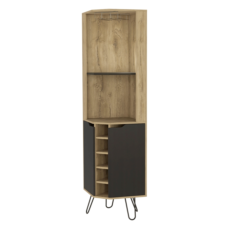 Pemberly Row Bar Cabinet with Shelves Engineered Wood in Beige