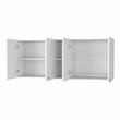 Pemberly Row Wall Cabinet with 4 Doors Engineered Wood in White