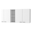 Pemberly Row Wall Cabinet with 4 Doors Engineered Wood in White