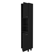 Pemberly Row 78.7 Inch 2 Door Pantry Cabinet Engineered Wood in Black