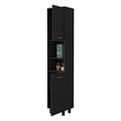 Pemberly Row 78.7 Inch 2 Door Pantry Cabinet Engineered Wood in Black