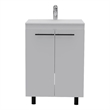 Pemberly Row Freestanding Bathroom Vanity Cabinet 23.8 Inch in White