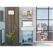 Pemberly Row Engineered Wood Microwave Pantry Cabinet in White