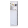 Pemberly Row 18.5 Inch XL Engineered Wood Shoe Rack with Mirror in White