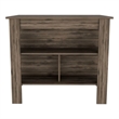Pemberly Row 3 Shelf Modern Engineered Wood Kitchen Island in Brown