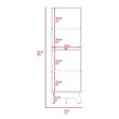 Pemberly Row 2 Door Modern Engineered Wood Single Pantry in White/Oak