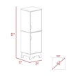 Pemberly Row 2 Door Modern Engineered Wood Single Pantry in White/Oak