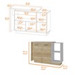 Pemberly Row 2 Piece Kitchen Set with Island and Pantry in White/Oak