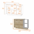 Pemberly Row 2 Piece Kitchen Set with Broom Closet Pantry in White/Oak