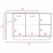 Pemberly Row 2 Piece Kitchen Set with Microwave Pantry in White/Oak