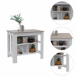 Pemberly Row 2 Piece Kitchen Set with Storage Cabinet in White/Gray