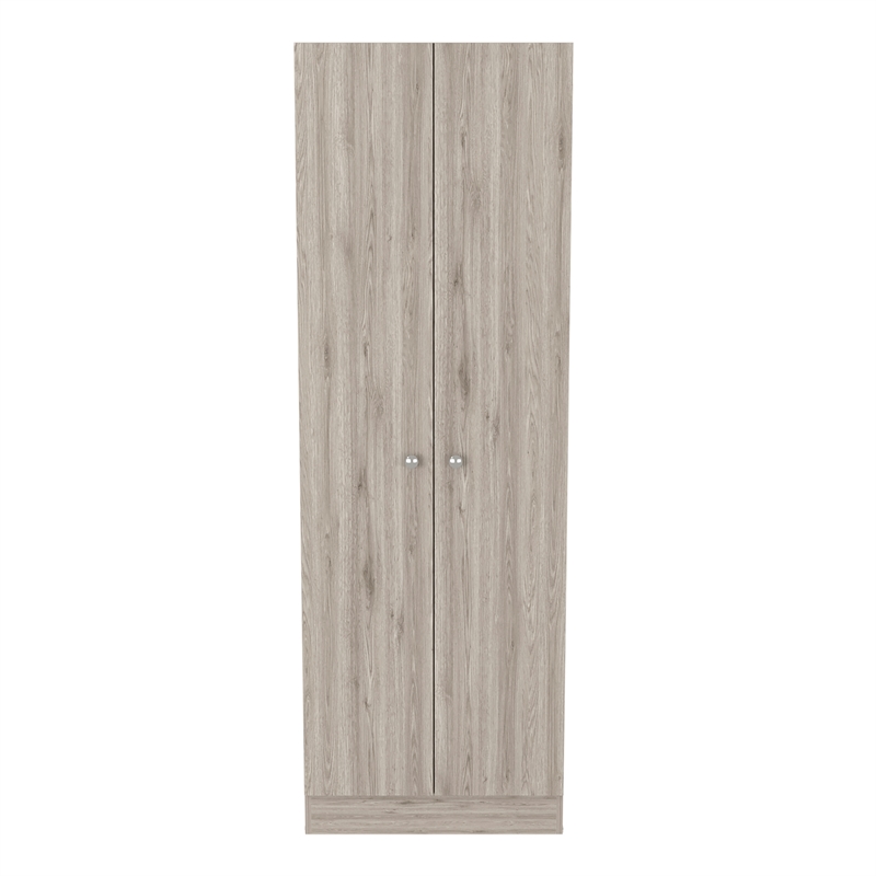 Pemberly Row 2 Piece Kitchen Set with Storage Cabinet in White/Gray