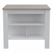 Pemberly Row 2 Piece Kitchen Set with Storage Cabinet in White/Gray