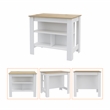Pemberly Row 2 Piece Kitchen Set with Broom Pantry in White/Oak
