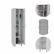 Pemberly Row 2 Piece Kitchen Set with Broom Pantry in White/Oak