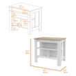 Pemberly Row 2 Piece Kitchen Set with Broom Pantry in White/Oak