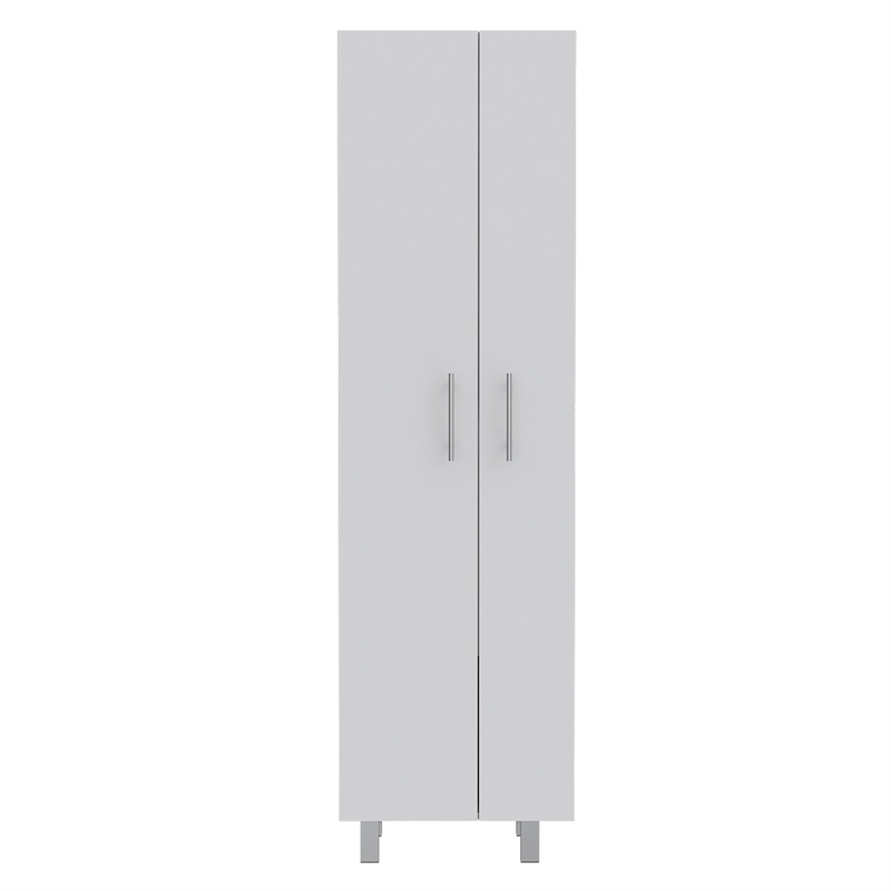 Pemberly Row 2 Piece Kitchen Set with Broom Pantry in White/Oak