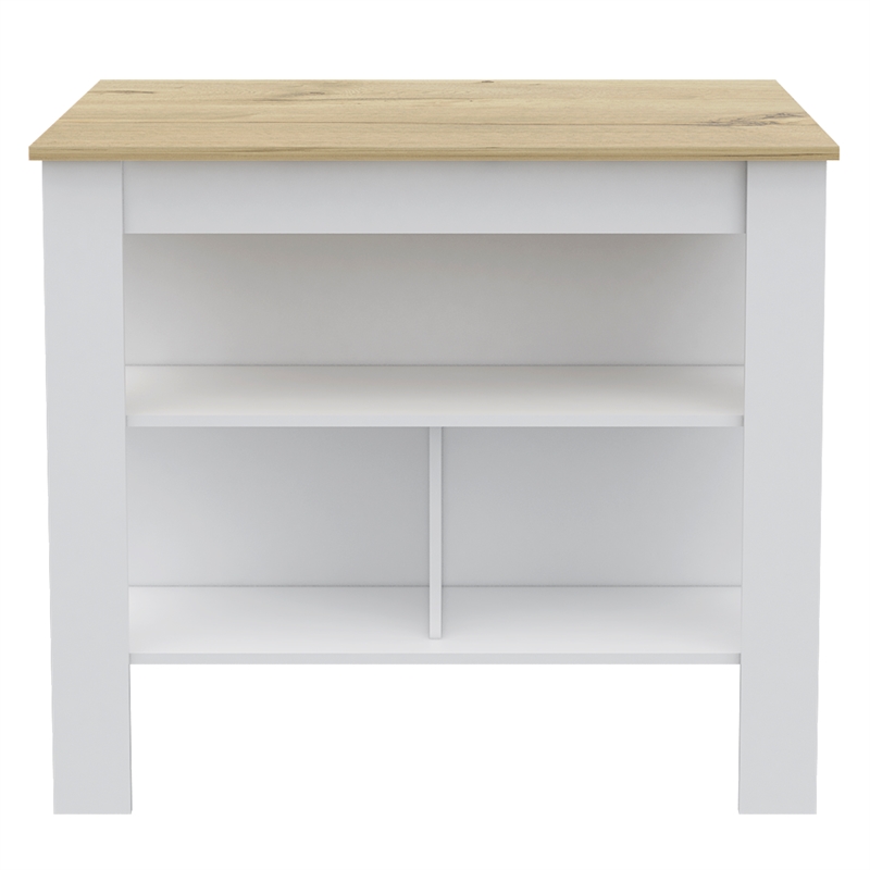 Pemberly Row 2 Piece Kitchen Set with Broom Pantry in White/Oak