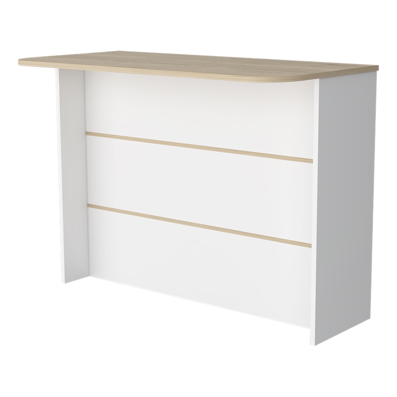 Pemberly Row Kitchen Island with 3 Tier Shelves in Multi-Color