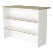 Pemberly Row Kitchen Island with 3 Tier Shelves in Multi-Color