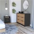 Pemberly Row 2 Piece Bedroom Set with Slide Dresser in Multi-Color