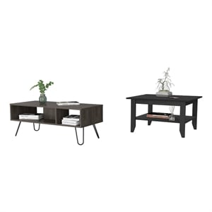 Pemberly Row 2 Piece Living Room Set with 2 Coffee Tables in Multi-Color