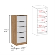 Pemberly Row 2 Piece Bedroom Set with Armoire and Dresser in Multi-Color
