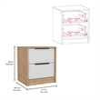Pemberly Row 2 Piece Bedroom Set with Armoire and Nightstand in Multi-Color