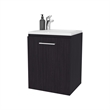 Pemberly Row Floating Bathroom Vanity with Integrated Sink in Wengue