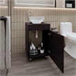 Pemberly Row Bathroom Vanity with Integrated Sink Engineered Wood in Wengue
