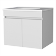 Pemberly Row Floating Vanity with 2 Doors Engineered Wood in White