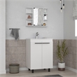 Pemberly Row 2 Piece Bathroom Set with Vanity and Medicine Cabinet in White