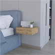 Pemberly Row Floating Nightstand with Drawer Engineered Wood in Beige