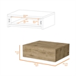 Pemberly Row Floating Nightstand with Drawer Engineered Wood in Beige