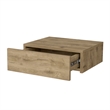 Pemberly Row Floating Nightstand with Drawer Engineered Wood in Beige