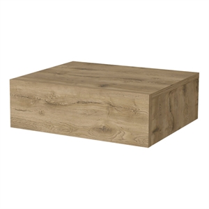 Pemberly Row Floating Nightstand with Drawer Engineered Wood in Beige