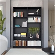 Pemberly Row 2 Piece Living Room Set with 2 Bookcases in Black