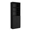Pemberly Row 2 Piece Living Room Set with 2 Door Bookcase in Black