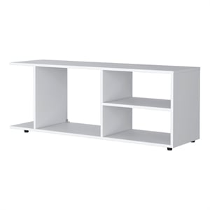 Pemberly Row TV Rack with Open Storage Engineered Wood in White