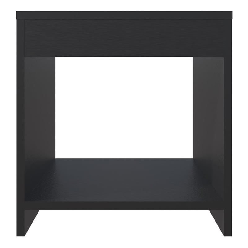 Pemberly Row Nightstand with Open Storage Engineered Wood in Black