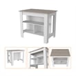 Pemberly Row Kitchen Island with Open Storage Engineered Wood in White