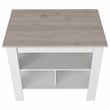 Pemberly Row Kitchen Island with Open Storage Engineered Wood in White