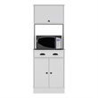Pemberly Row Kitchen Pantry with Drawer and 2 Cabinets in White