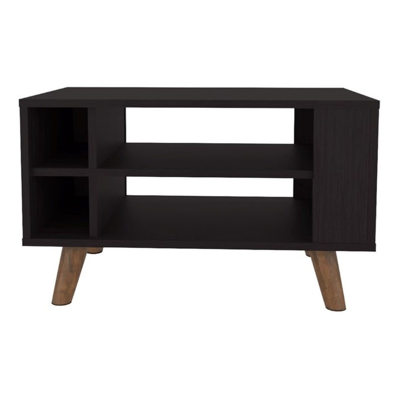 Pemberly Row Coffee Table with Open Storage Engineered Wood in Wengue