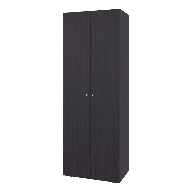 Pemberly Row Tall Wardrobe with 2 Doors and Hanging Rod in Wenge