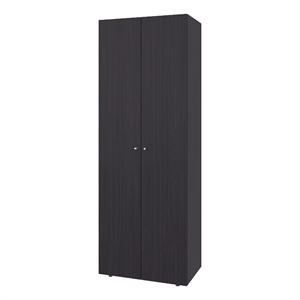 Pemberly Row Tall Wardrobe with 2 Doors and Hanging Rod in Wenge
