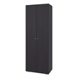 Pemberly Row Tall Wardrobe with 2 Doors and Hanging Rod in Wenge