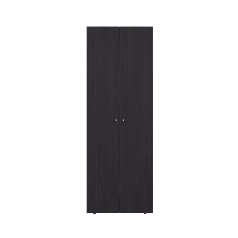 Pemberly Row Tall Wardrobe with 2 Doors and 4 Shelves in Wenge