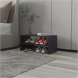 Pemberly Row Bedroom Shoe Rack with 2 Shelves Engineered Wood in Wenge